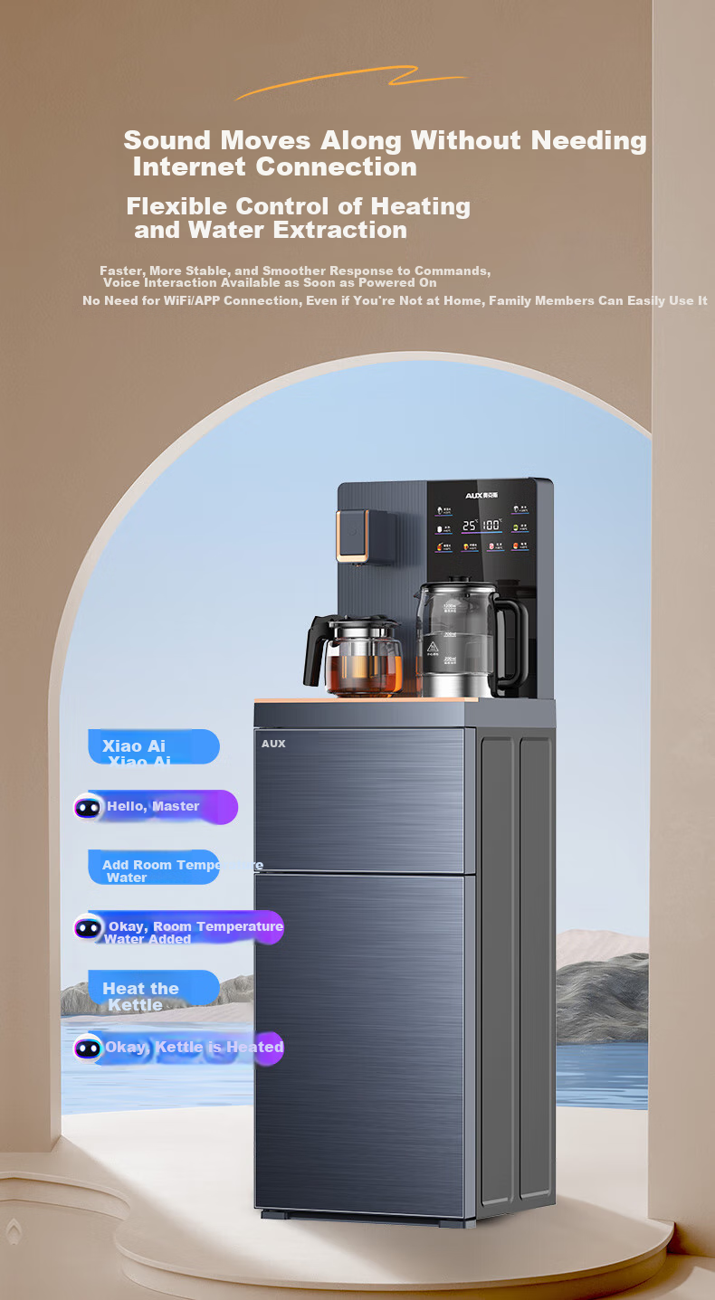 AUX Newly Upgraded Heightened Model, Electric Kettle with Water Outlet at Bottom for Dust Prevention And Splash Protection, One-Touch Control, Dual Temperature Display, Large Screen, Hot And Warm Tea Bar Machine YCY-55 6
