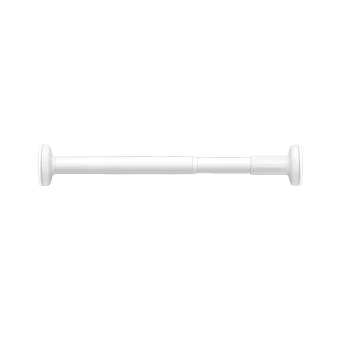 Futuristic No-Drill Telescopic Clothes Drying Rod Wardrobe Hanging Rod Curtain Rod Stainless Steel Clothes Rack Shower Curtain Rod White 110-190cm
