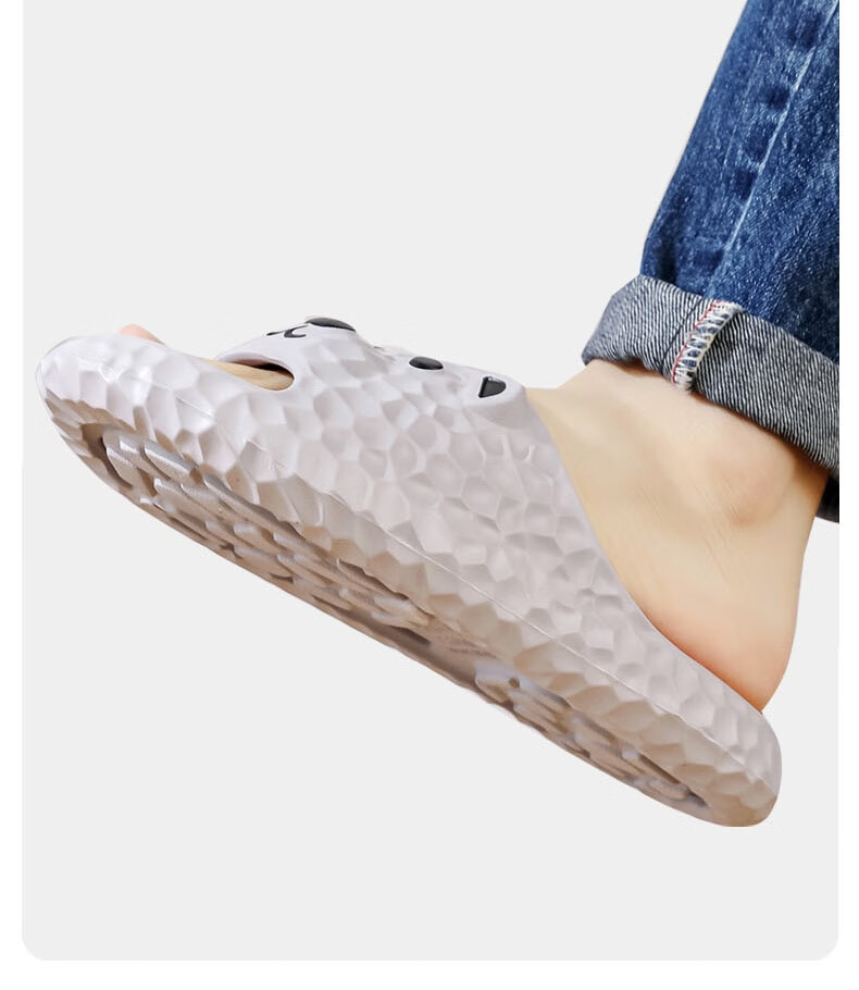 Huameijianbu Ice Bear Stepping on Poop Feeling Arch Support Soft Elastic Bathroom Indoor Outdoor Wear Non-Slip Slippers HM9811 Gray-Brown Size 44-45 11