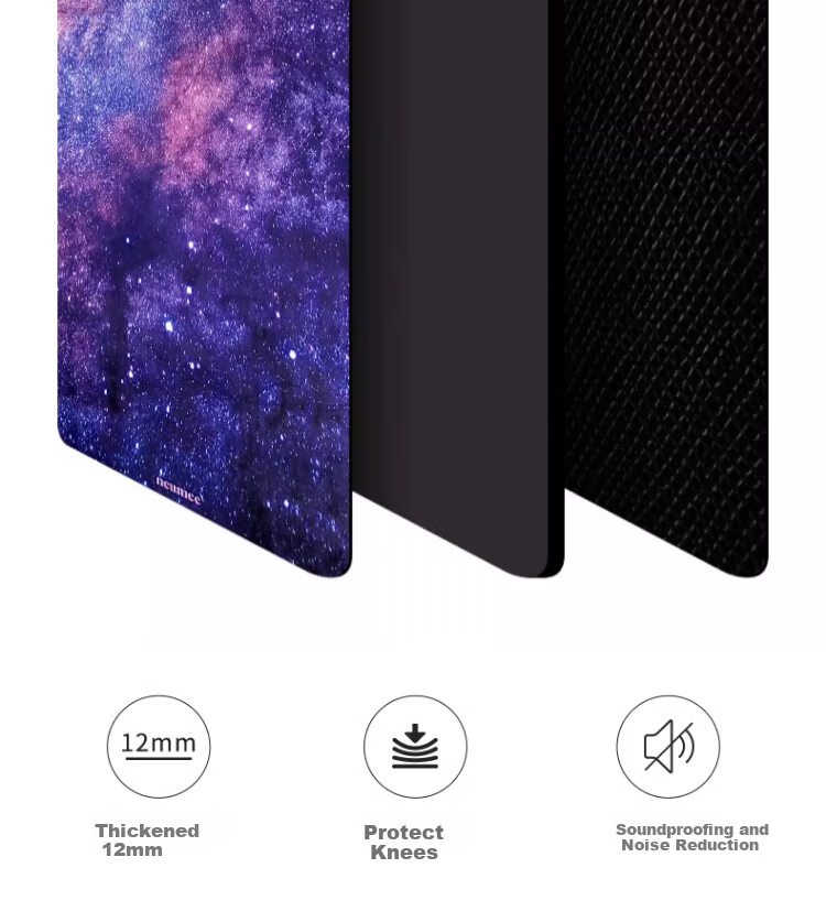 Neumee Thickened Non-Slip Exercise Mat with Silicone Touch Points for Men And Women, Fitness Jump Rope, Yoga Shock-Absorbing Lava 11
