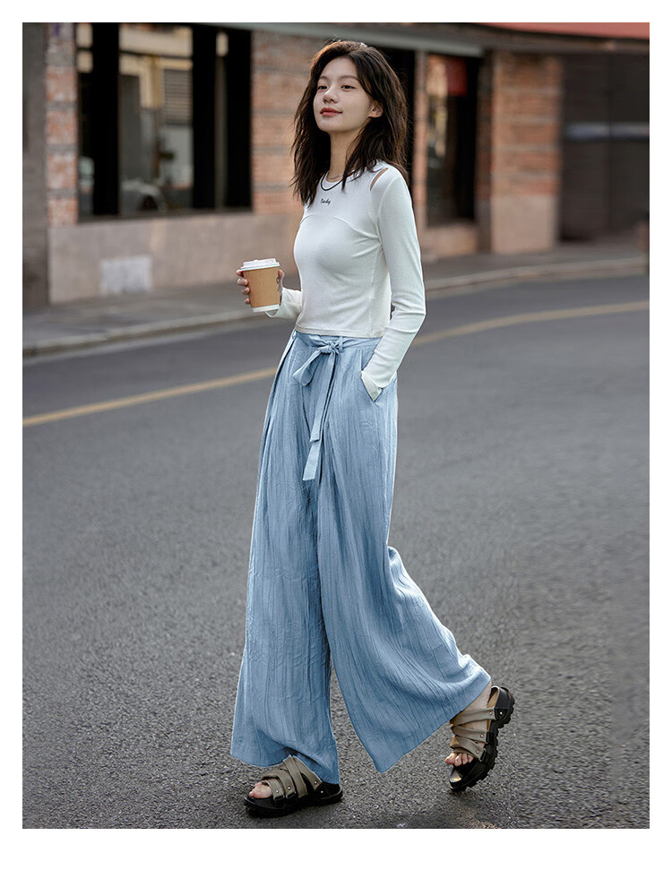 Dme [Lazily Casual Pants] Autumn Style, Relaxed Fit, Textured Design, Versatile Casual Pants for Wome 8