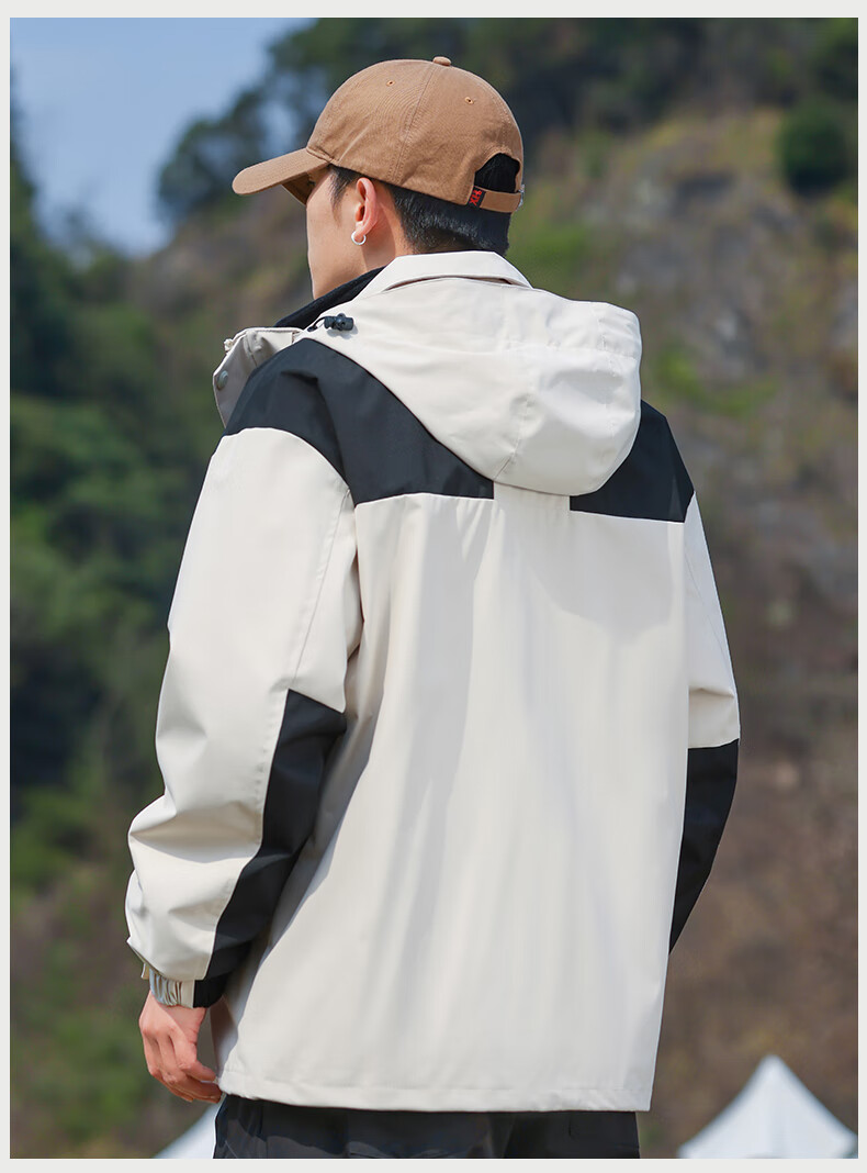 JEEP Three-In Windproof Mountaineering Jacket for Men, Spring And Autumn Outdoor Two-Piece Set 7