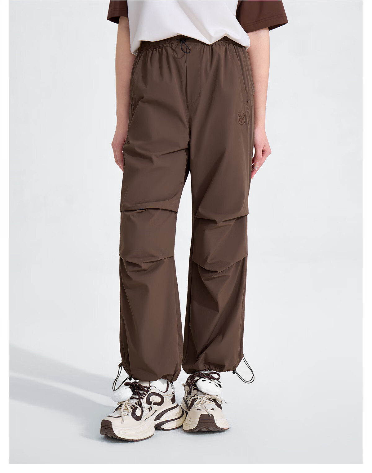 Xiongmao Luotuo Series Cooling Summer Pants for Women, Paratrooper Style, Outdoor Hiking Versatile Straight-Leg Quick-Dry Pants 9196 Brown, XXL 17