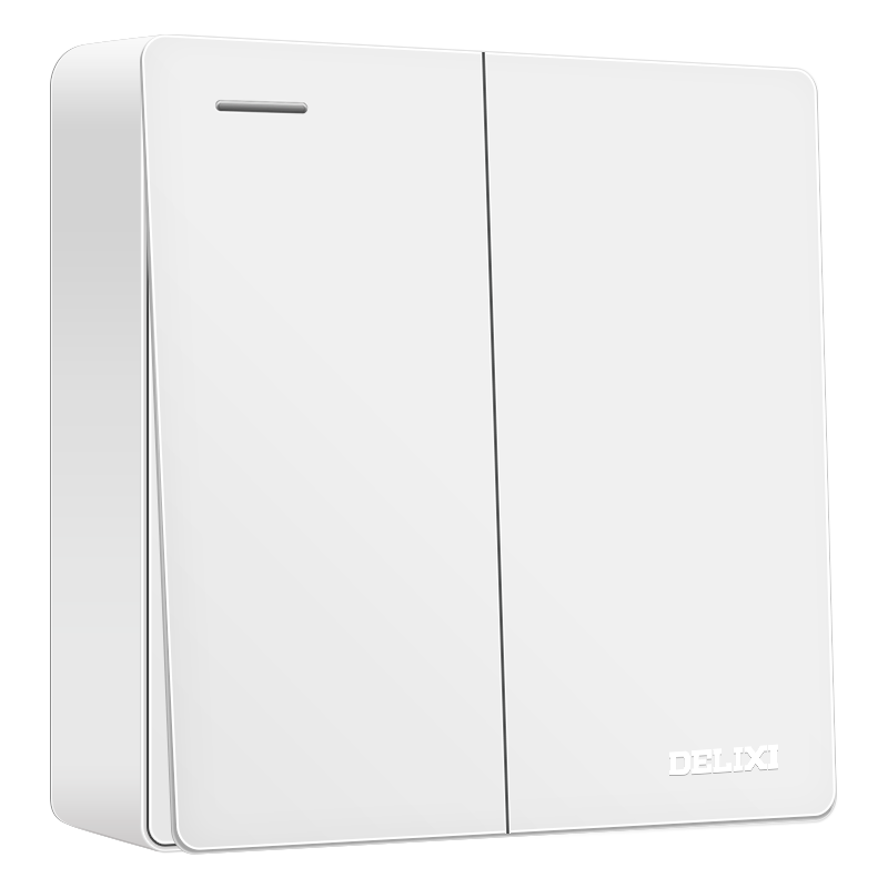 DELIXI Surface-Mounted Switch Socket Panel, 158 Series, Two-Way Double Control Switch