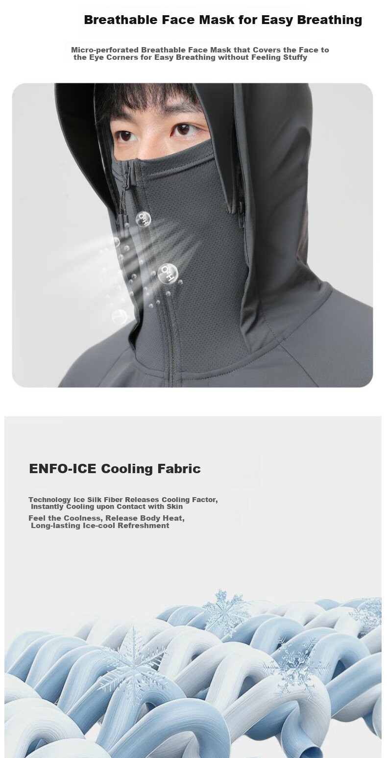 CAMEL Outdoor Sun Protection Clothing for Men And Women, Professional UPF50+, Ice Silk Cool-Feeling Breathable Sun Protection Garment [Kakashi] V121A 3