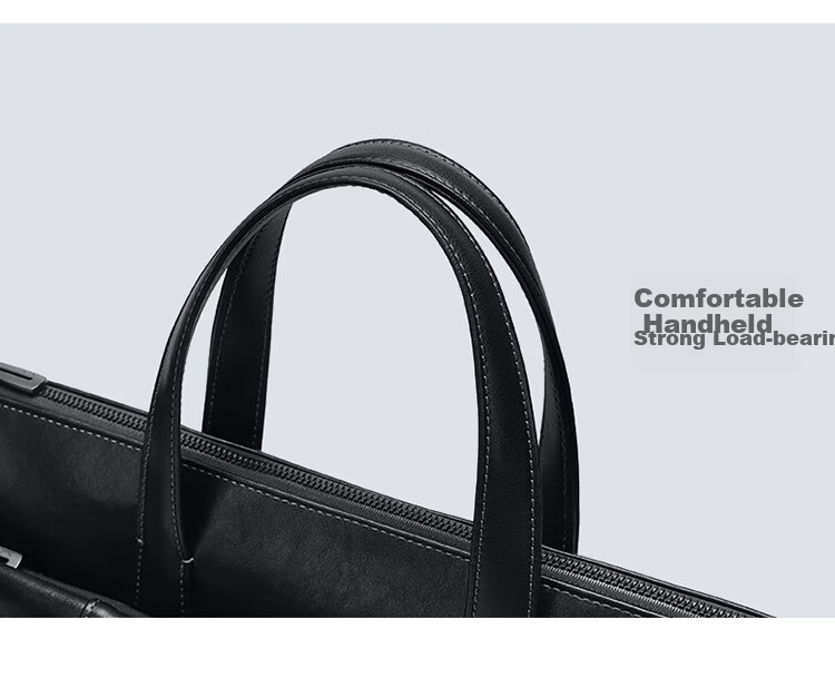 GOLF Business Briefcase, Men's Soft Leather Handbag, 15.6/16 Inch Laptop Bag, Office Travel Shoulder Crossbody Bag 16