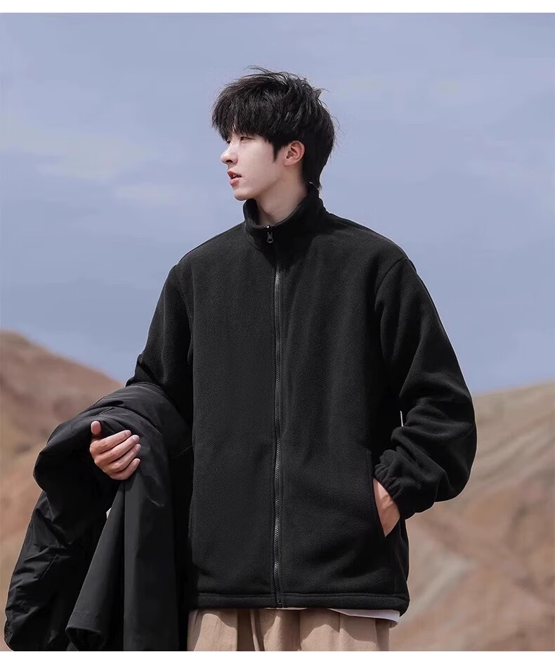 JEEP Men's Spring New 3-in-1 Travel Hiking Casual Hooded Jacket for Young and Middle-aged 15