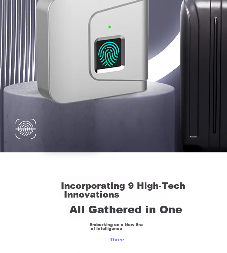 Dipuer Fingerprint Smart Padlock for Home Indoor Security, Electronic Smart Lock for Main Door with Password Lock 1