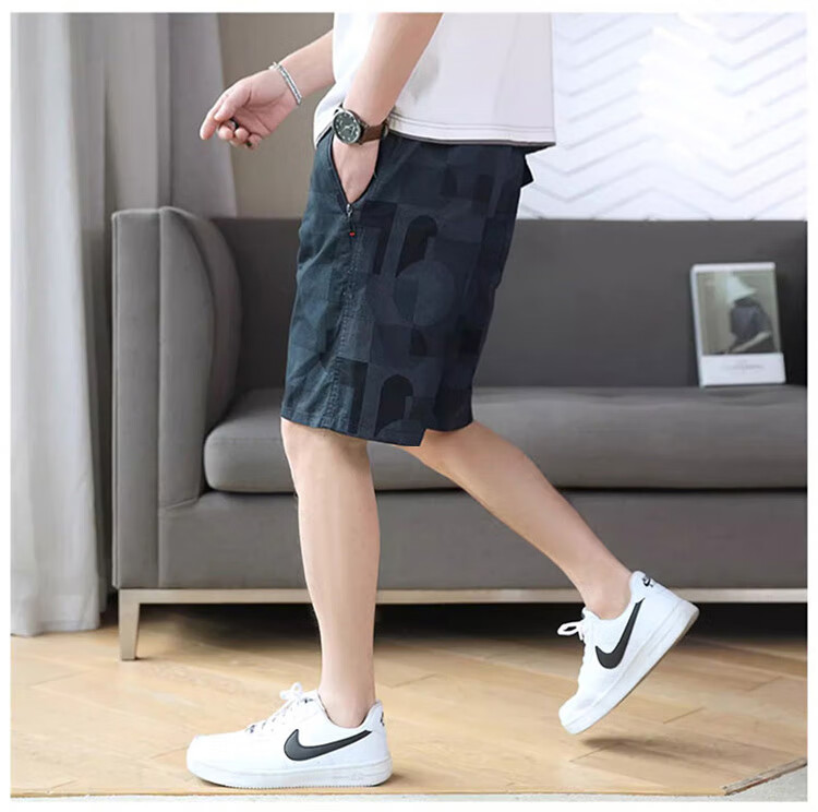 JEEP SPIRIT Men's Shorts, Sports Summer Wear Pants, Beach Casual Five-Point Shorts, American Workwear Style, Pure Cotton Mid-Length Pants 2