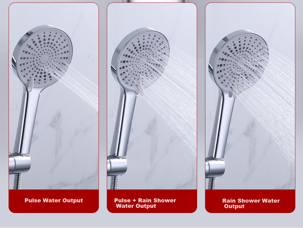 Larsd Shower Mixing Valve Set, Surface-Mounted Shower Faucet Set with Copper Body, Hot And Cold Shower Switch LD63061 6