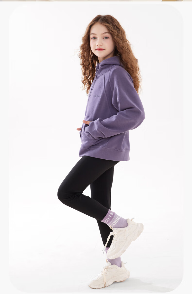 Disney Girls' Jacket, Spring And Autumn Children's Outerwear, Big Kids' Hooded Sweatshirt, Stylish Children's Clothing, 3DS067 Iris Purple, Size 140 7