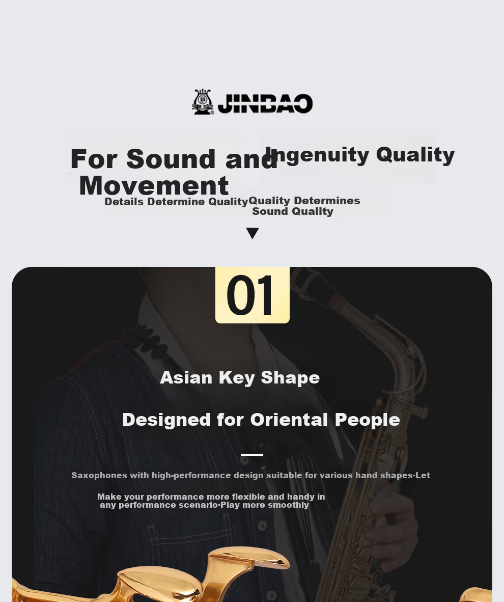 Jinbao Alto Saxophone JBAS-200 Professional Performance Grading Saxophone Beginner Wind Instrument Collection 12