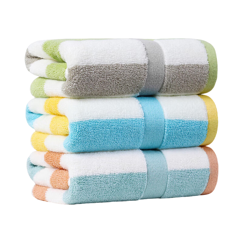 Grace Class A Towel, Pure Cotton Antibacterial, 3-Pack Long-Staple Cotton, Face And Bath Towel, Thickened Soft Absorbent Face Towel, 105G