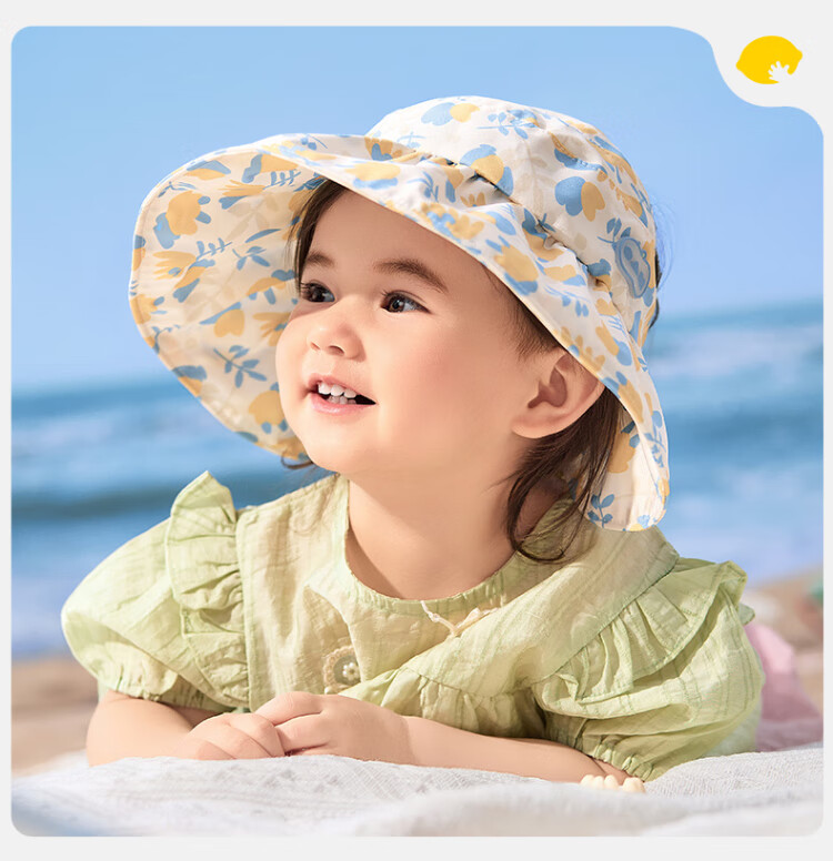 Lemonkid Kids Sun Protection Hat Girls Open-Top UV Protection Baby Sun Hat Shade Cap Spring Peach Pink 3