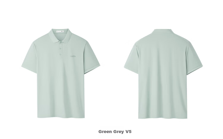 HLA Short-Sleeve Polo Shirt for Men, Light Business Aviation Series, Turn-Down Collar Short-Sleeve for Men, Summer Wear 9
