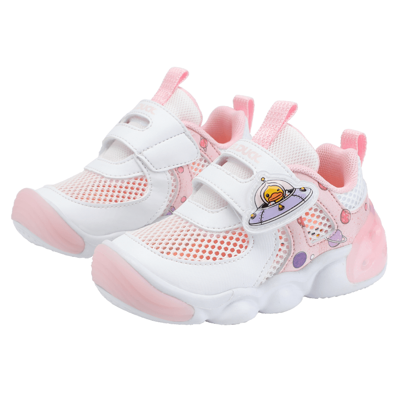 B.Duck Little Yellow Duck Kids Toddler Shoes 2026 Spring Double-Layer Mesh Breathable Sports Shoes Boys Girls Baby Shoes