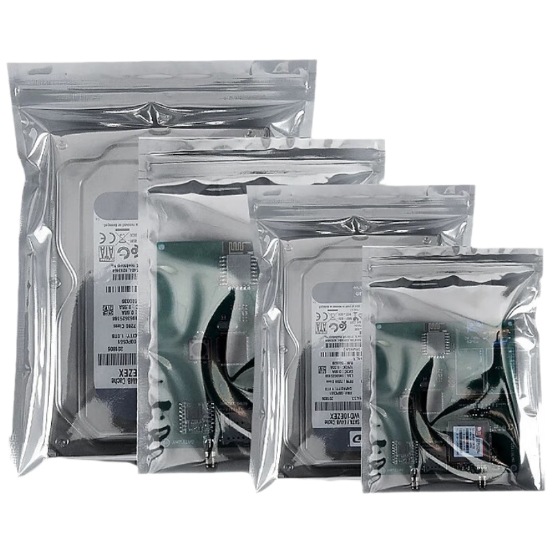 Mitz Anti-Static Resealable Bags Dustproof Double-Sided Electrostatic Shielding Plastic Sealed Packaging Bags Resealable Bags 10x15cm 100pcs/Pack