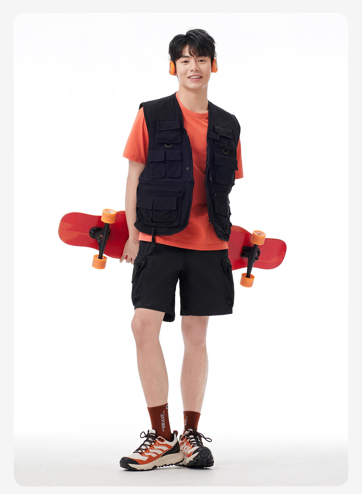 CAMEL Outdoor Quick-Dry Cargo Shorts Cooling Breathable Sun-Protective Loose Wide-Leg Quick-Dry Pants 5050 L 9