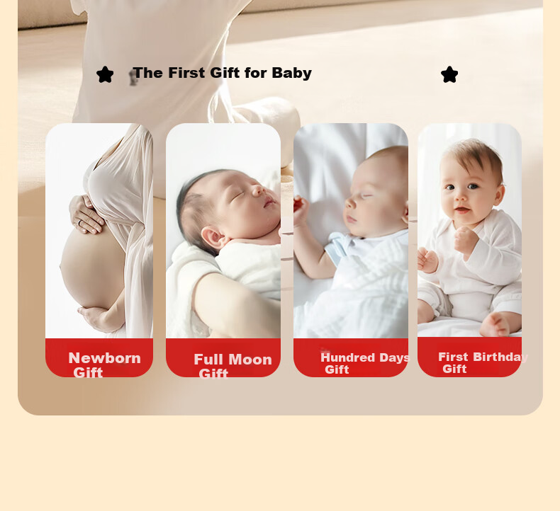 Auby Newborn Welcome Gift Box Practical Baby Toys Including Bean Blanket, Cloth Book, Rattle, Bed Hanging, Comforting Dolls, Full Moon Gift 5