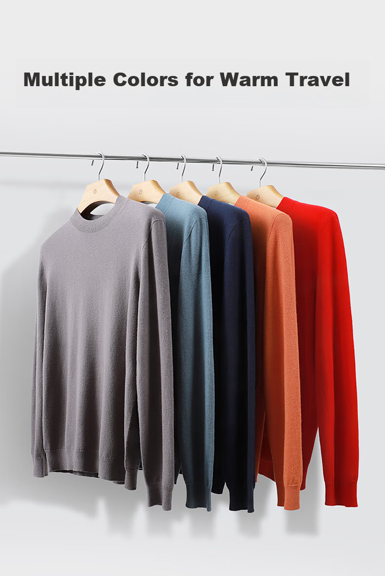 Goldlion [Machine Washable Wool King] Autumn Winter Men's Sweater Elastic Soft Business Casual Zodiac Year Knit Base Shirt 11