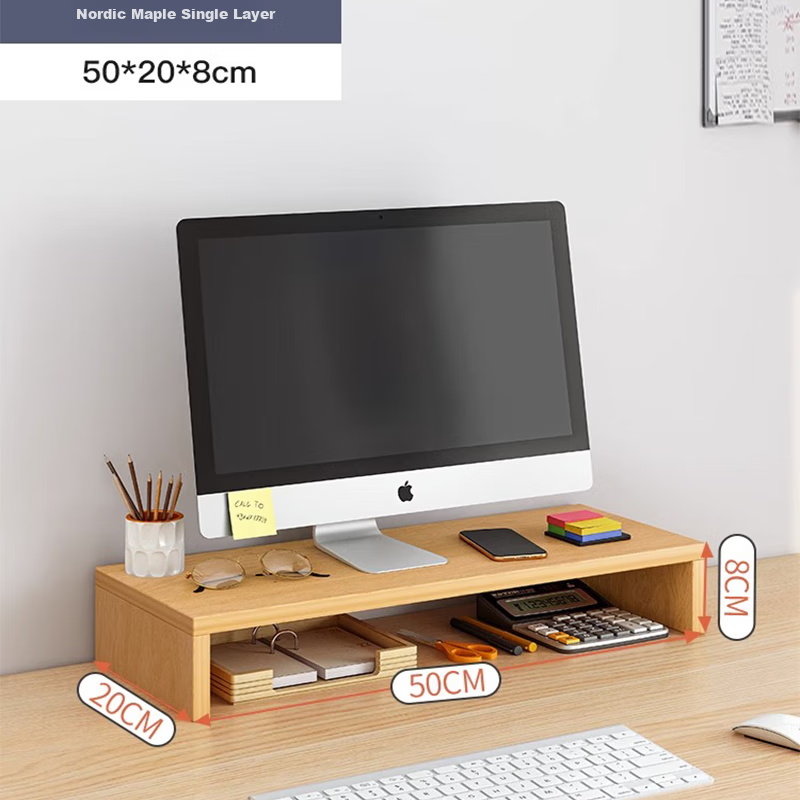 Miaomei Desktop Monitor Riser Stand, Desktop Organizer Shelf, Display Screen Riser, Office Essential