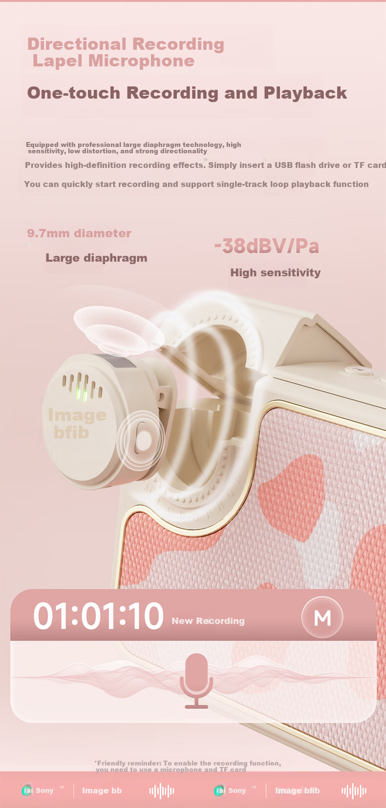 Soaiy KY02 Wireless Lavalier Anti-Howl Mini Microphone Amplifier Teacher Dedicated Long Battery Life Bluetooth Speaker Microphone for Teaching Guiding Outdoor Portable Black 13
