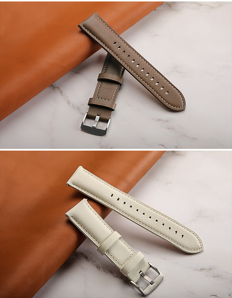 LANGLING Leather Watch Strap Compatible with Huawei Watch GT5 Pro, Original Style for GT4/GT5/GT3/GT2 Women's Models, Soft And Comfortable Strap for Honor 42/41mm Watch Face Universal Fit 10