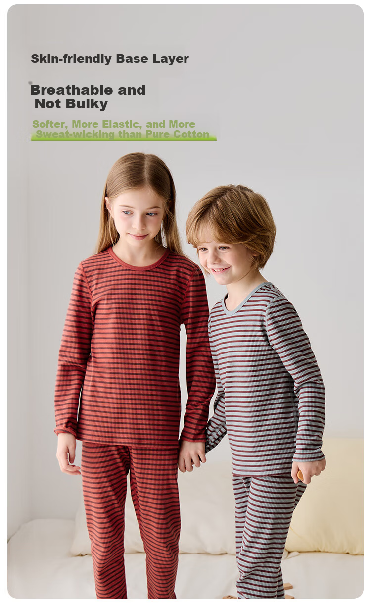 Junejunior [Under Babylove Brand], Children's Home Wear Set, Spring And Autumn, Boys And Girls Modal Underwear, Air Conditioning Clothing 2