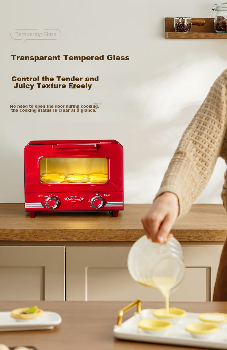 Nuosideqi Home Oven, 10L Capacity, Visible Window, No Need to Flip Food, Independent Temperature Control for Top And Bottom, Smart Fully Automatic Ove 5