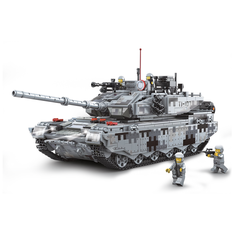 QZCX Building Blocks, 99A Military Remote Control Tank, Electric Assembly, Educational Toy for Ages 7-14, Birthday Gift for Boys