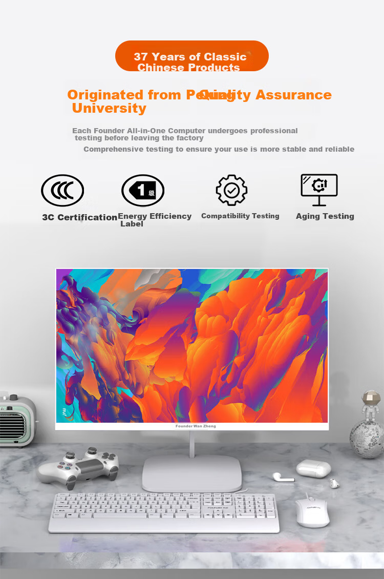 Founder 23.8-Inch All-In Desktop Computer, Commercial And Home Office Use (Quad-Core N5095, 8GB RAM + 256GB Storage, Cost-Effective Office Model) 3