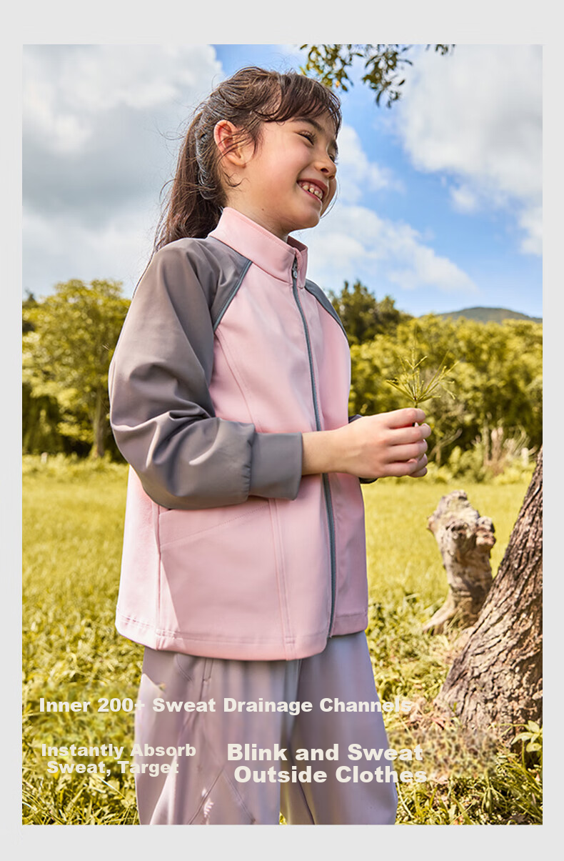 HeyBetter Children's Fleece Cube Jacket, Sweat-Wicking, Windproof, Parent-Child Warm Outerwear, Lake Blue (Navy Blue/Blue), Size 120 8
