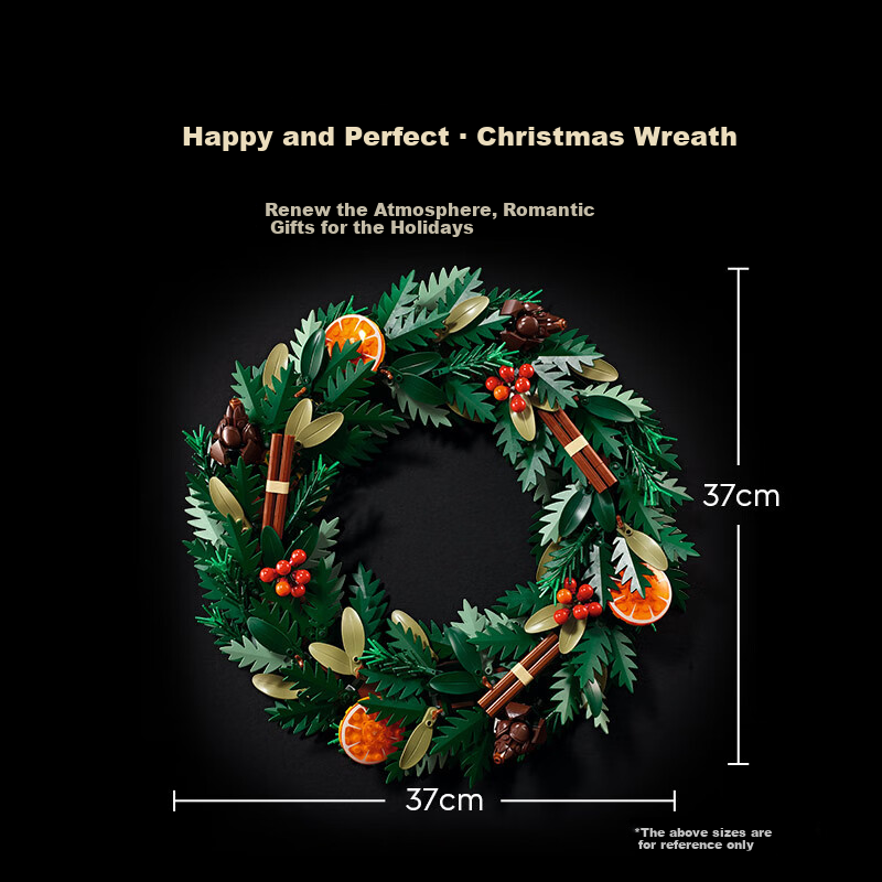 LEGO Building Blocks 10340, Christmas Wreath Toy for Boys And Girls, Birthday Gift, Home Decoration Ornament