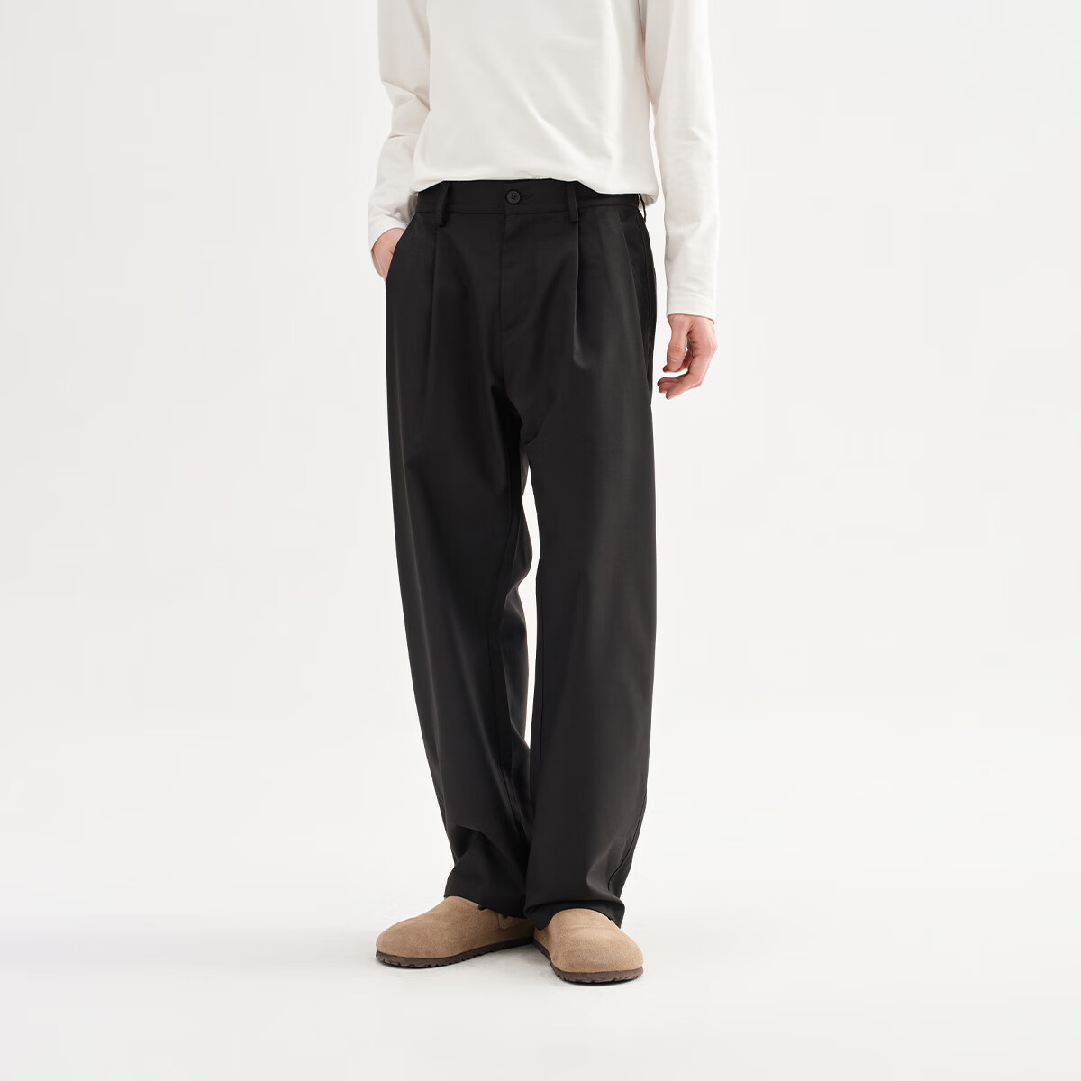 CHINISM CH Men's Trousers, Spring And Autumn Style, Loose-Fitting, Soft, Versatile, Straight-Leg, Draping, American-Style Casual Pants for Men, CCKB18N3157
