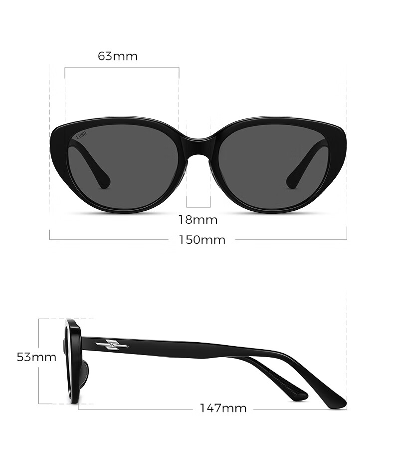 LOHO Cat Eye Sunglasses for Women, Square Face Sunglasses, Travel Photography, High-End Look, Driving-Specific UV Protectio 10