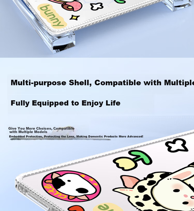 HBOALG Compatible with Apple IPad Pro Case, Cartoon Protective Cover for Apple IPad Pro 2024 New 11-Inch Model with Air Cushion, Pencil Holder, Ultra-Thin Shockproof Soft Case 9