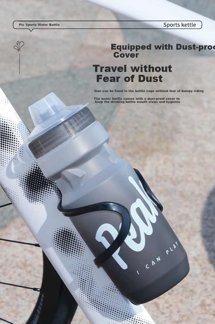 PEAK Bicycle Water Bottle, Sports Water Bottle for Running, Hiking, Outdoor Mountain Biking, Road Biking, Cycling Water Bottle, Gradient Black 4