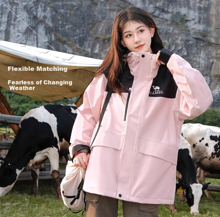 CAMEL Outdoor Jacket, Classic Workwear ICON Three-In Fleece Inner Liner, Mountaineering Suit, Size S 14