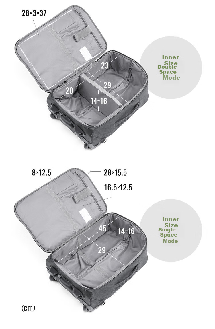SANWA Multifunctional Pull-Back Backpack with Wheels, Business Backpack, Luggage Bag, Travel Bag, Carry-On Approved, 22 Liters 23