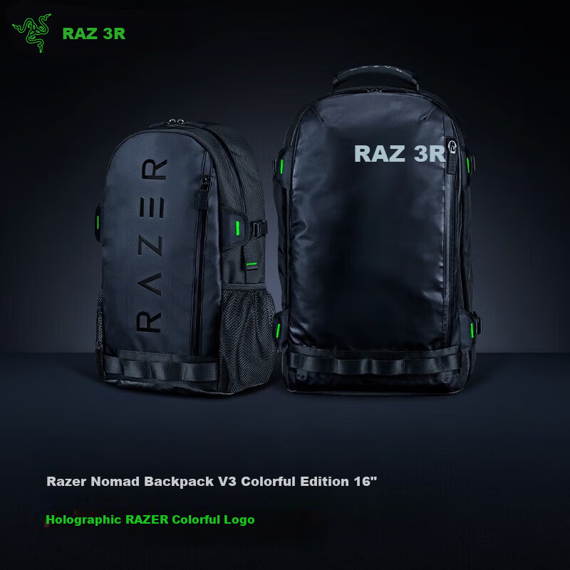 Razer Warrior Backpack V3 Colorful Edition, 16-Inch, Backpack, Waterproof And Wear-Resistant, Laptop Bag, Business Commute Travel, Large Capacity Student Schoolbag