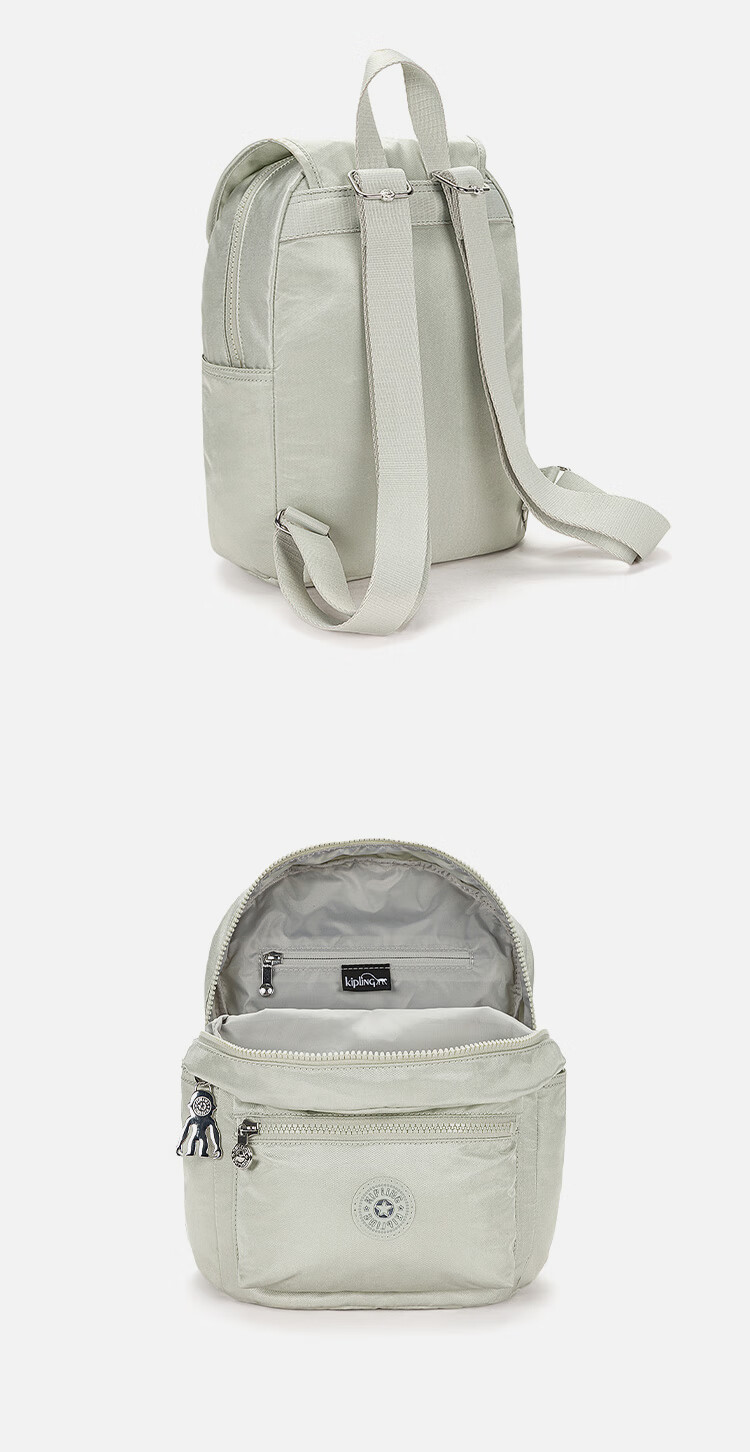 Kaplin Ezra S Metal Silver Travel Practical Trendy Commuter Backpack 7