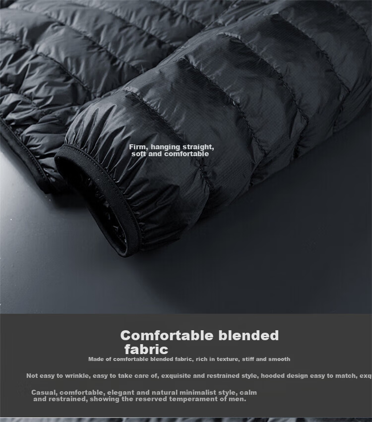 Pierre Cardin Men's Down Jacket Winter Coat Lightweight Hooded Warm Trendy Fashion Loose Fit Dark Blue 2XL 3