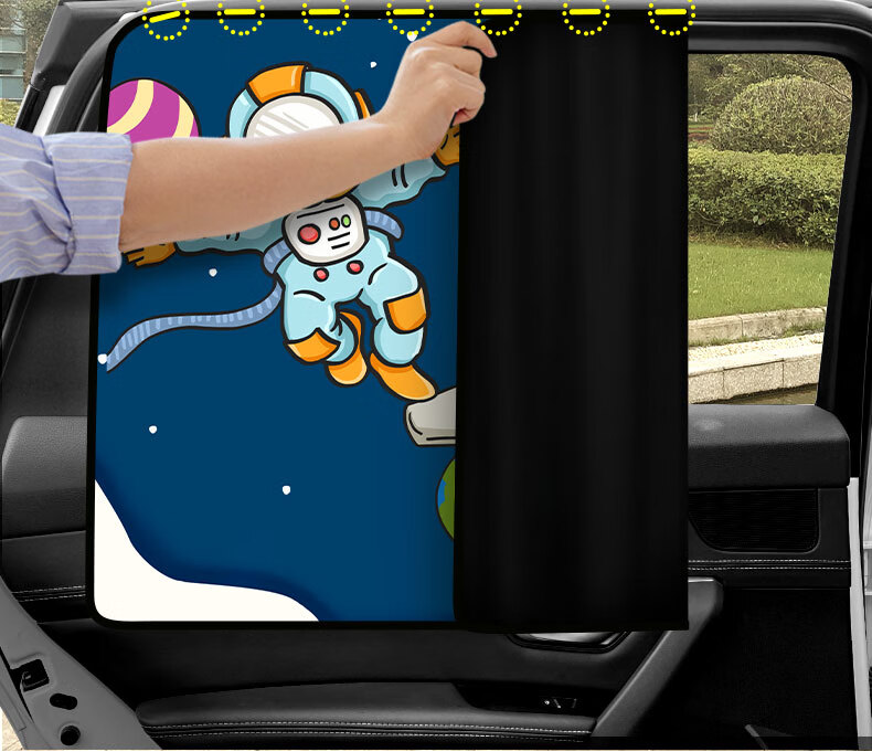 MOTCINO Car Window Sunshade Curtain Magnetic Baby Privacy Sun Protection Car Glass Shade 7