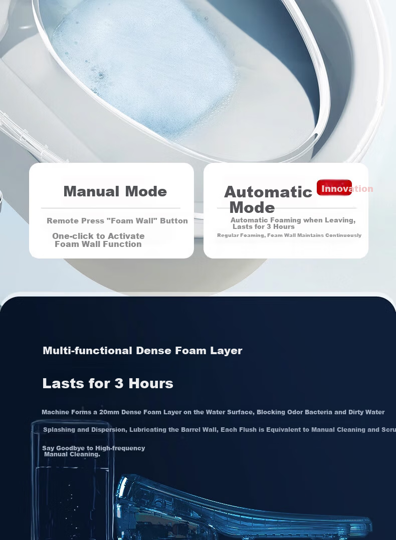 TOSHIBA Smart Toilet Seat Instant Heating Warm Air Drying Foam Shield Splash-Proof Antibacterial Deodorizing Electric Heating T700 6