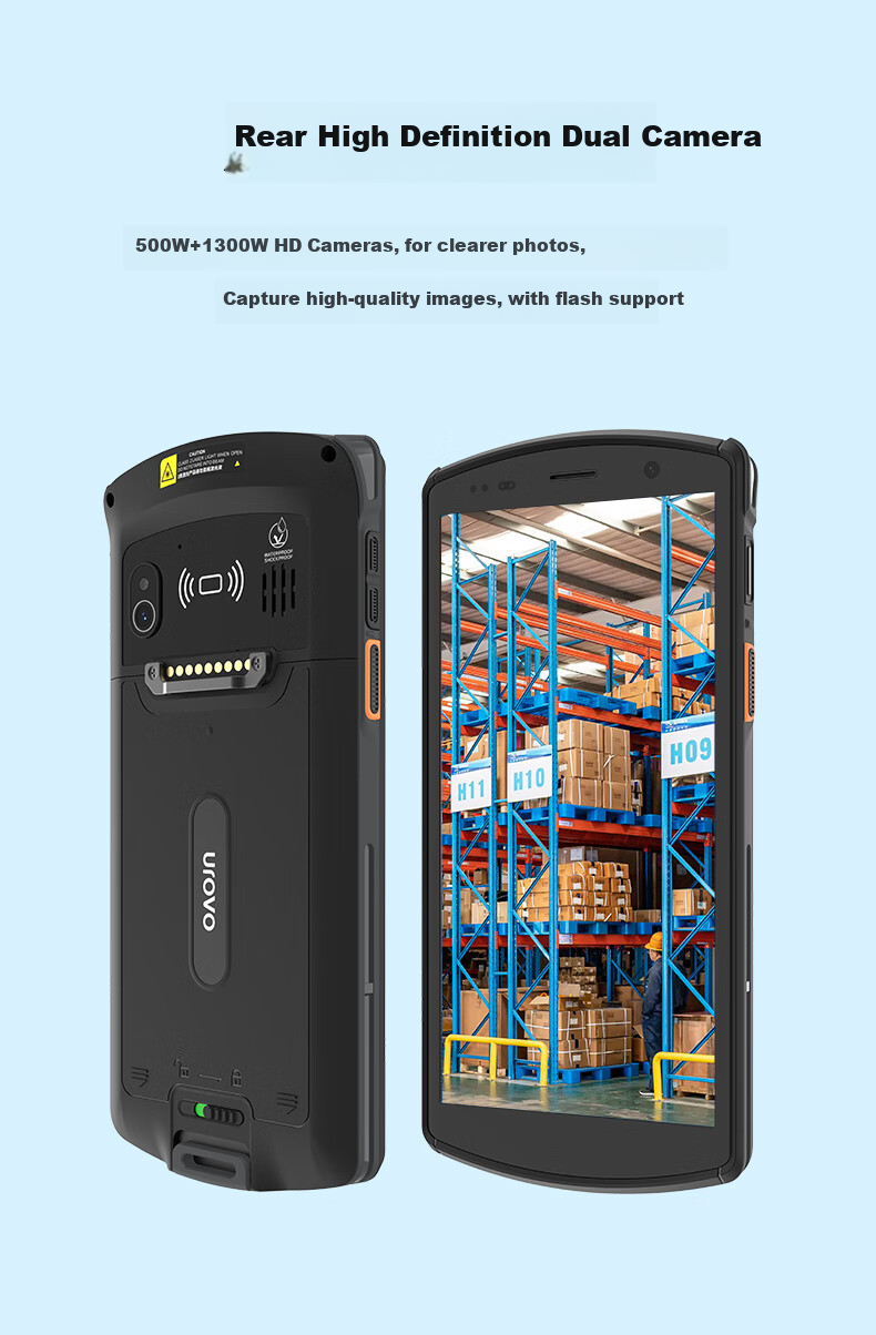 UROVO DT50X Handheld Data Terminal, Android PDA, ERP Collector, Industrial Smartphone, Inventory Counter, Wireless Scanner 4