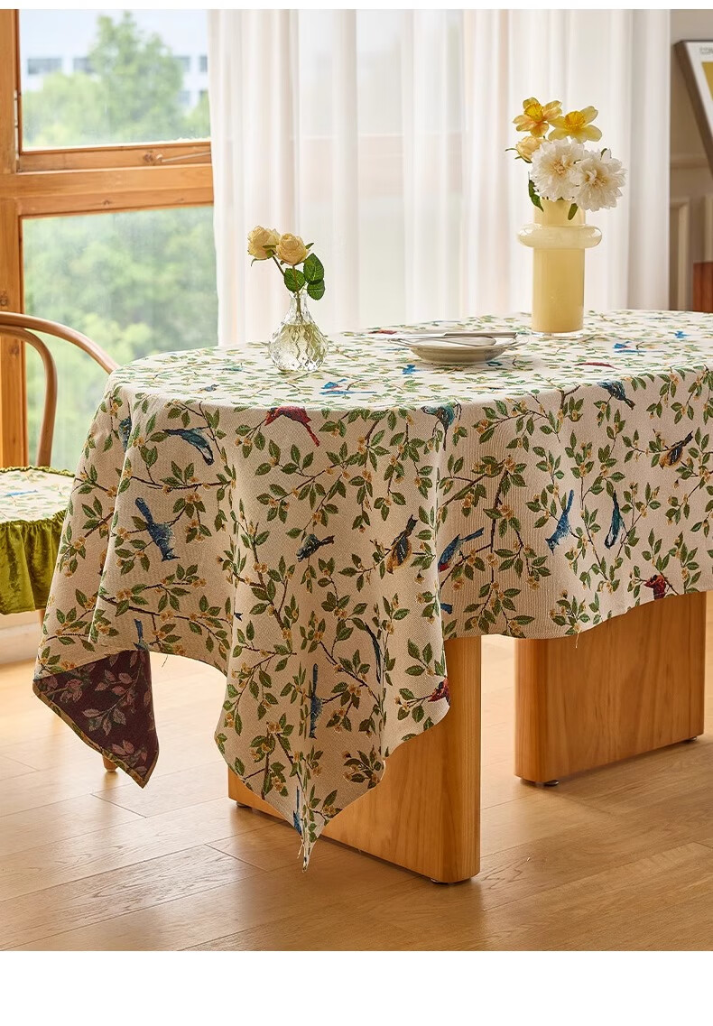Yinshang Oval Tablecloth, American-Style High-End Dining Table Mat, Waterproof And Heat-Resistant Coffee Table Cover, 140*220cm 3