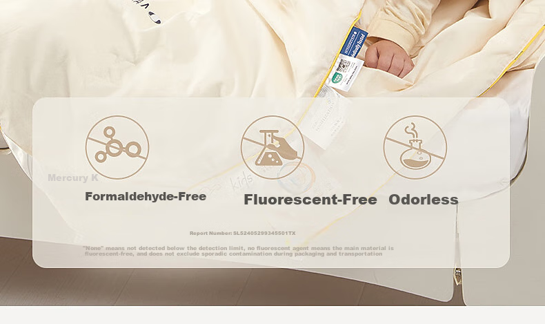 MERCURY Kids Children's Pure Cotton Antibacterial Low-Allergy Silk Two-In Comforter, 120cm×150cm, Natural Bare Cotton, Skin-Friendly Class A 7