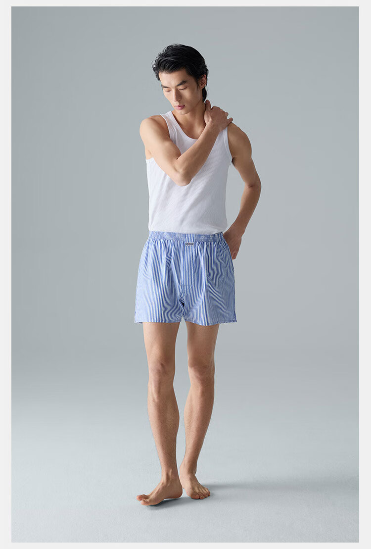 HLA [Chen Zheyuan's Choice] Men's Tank Top, Sleeveless Cotton Striped Textured Undershirt, Basic Thin Undershirt for Layering 15