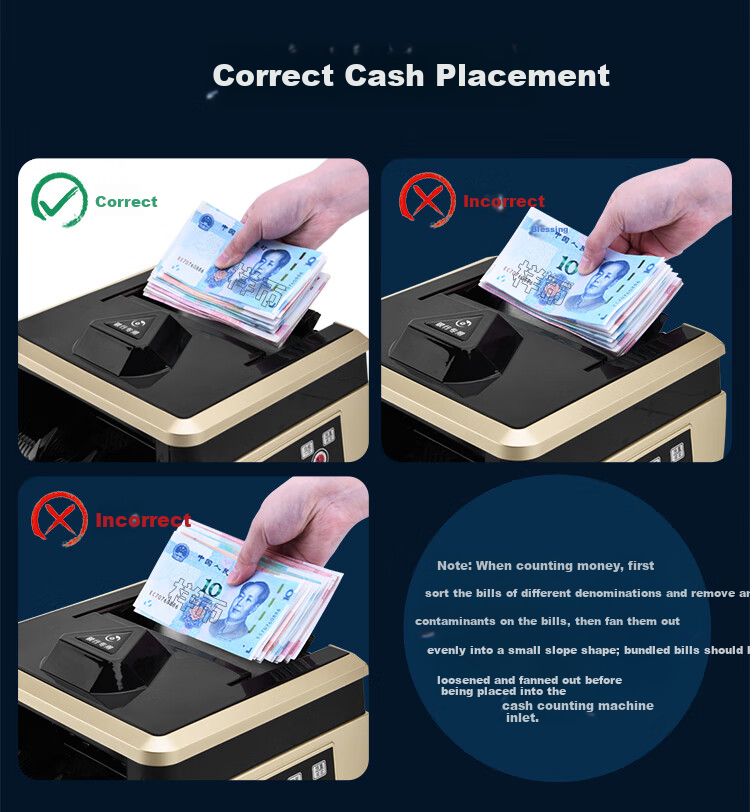 Weirong M8 Banknote Counter, New Version of RMB Intelligent Voice Small Banknote Verification Machine, Class B for Banks, Mixed Old And New Notes, Silver Model 2025 7