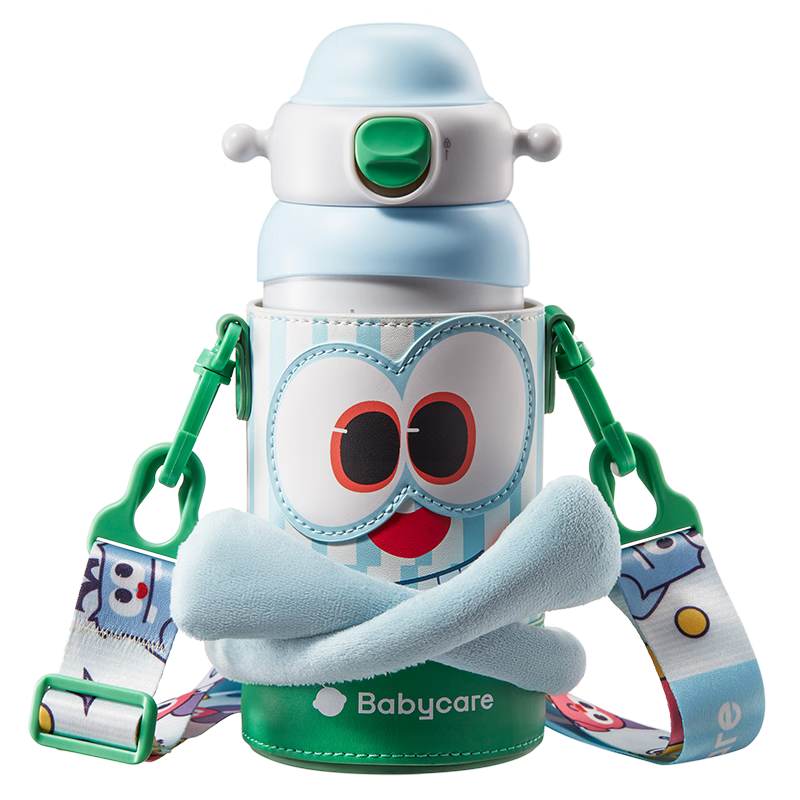 Babycare Little Monster Hug Three-Drinking Children's Insulated Cup, Water Bottle, Straw Cup, Drinking Cup, 316 Stainless Steel School Cup